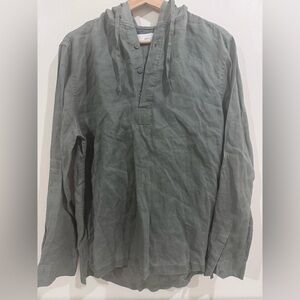 Onia Sage Green Hooded Shirt